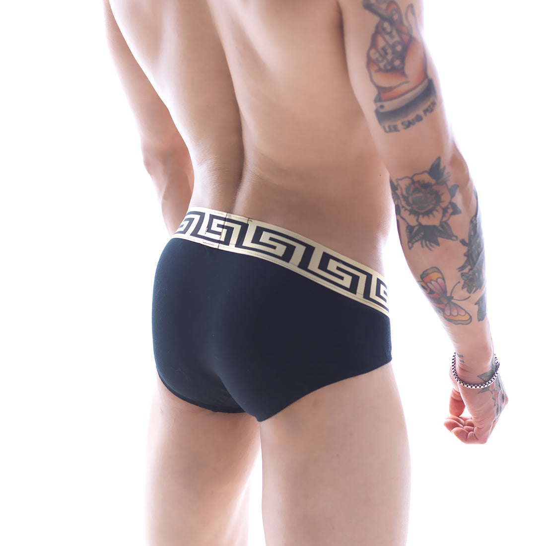 [M2W] LIMITED EDITION Grid Hip Brief Black (5003-75)