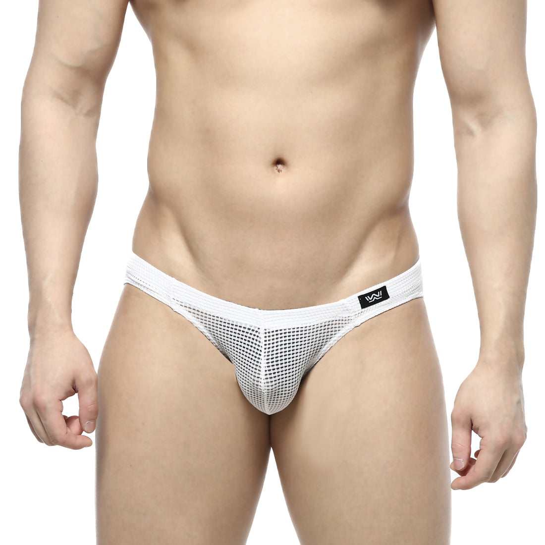 [M2W] Grid Mesh Bikini White (5103-28)