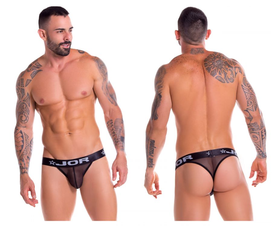 [JOR] Mesh Thongs Black (0884)