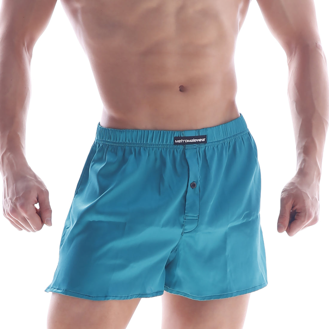 [M2W] Silk Satin Boxer Turquoise (S33-08)